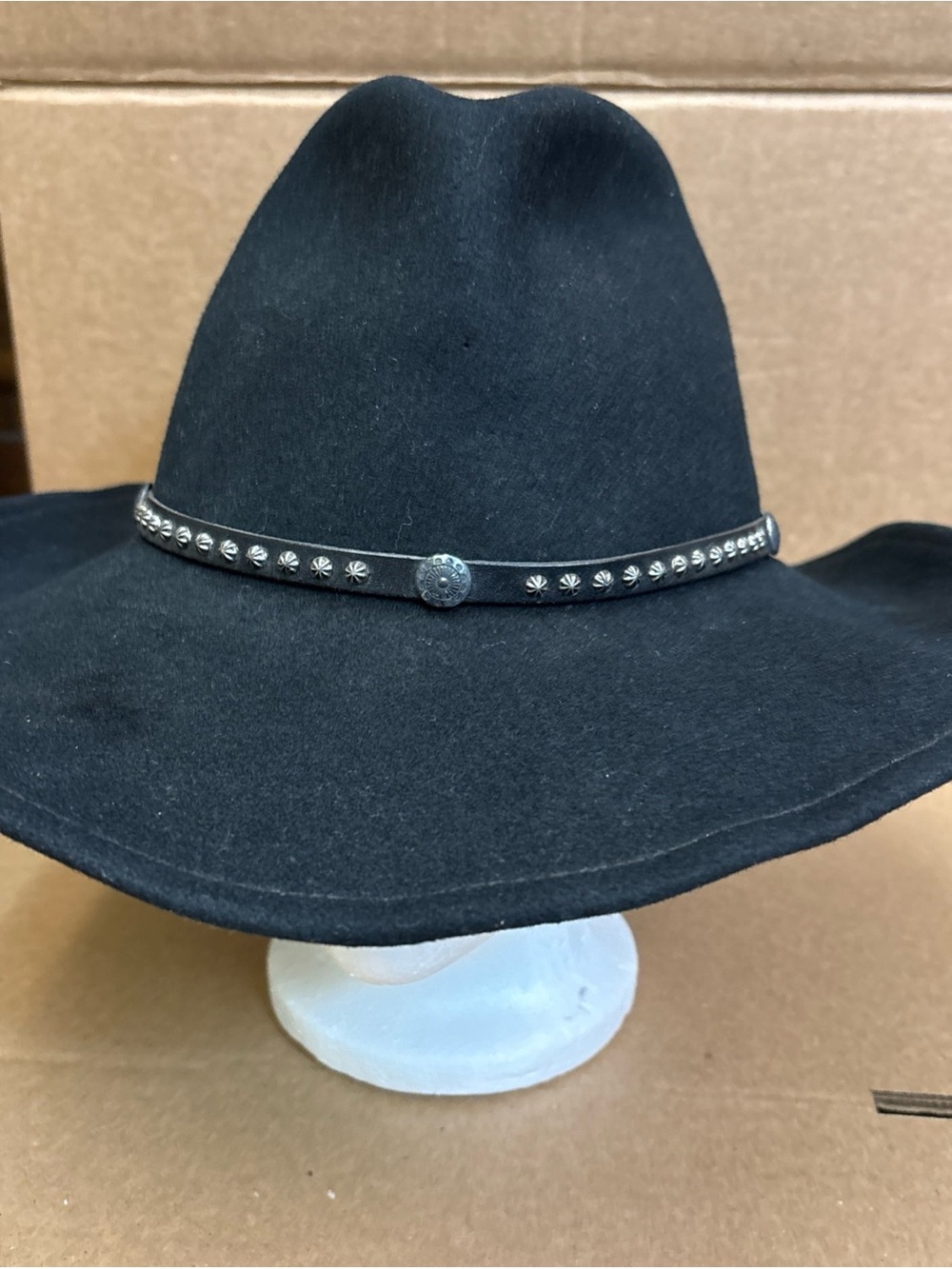 Renegade Headwear Black Wool Western Cowboy Hat Medium USA Lite Felt WPL 5923